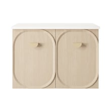 Port 750mm Wall Hung Single Vanity with Solid Surface Countertop